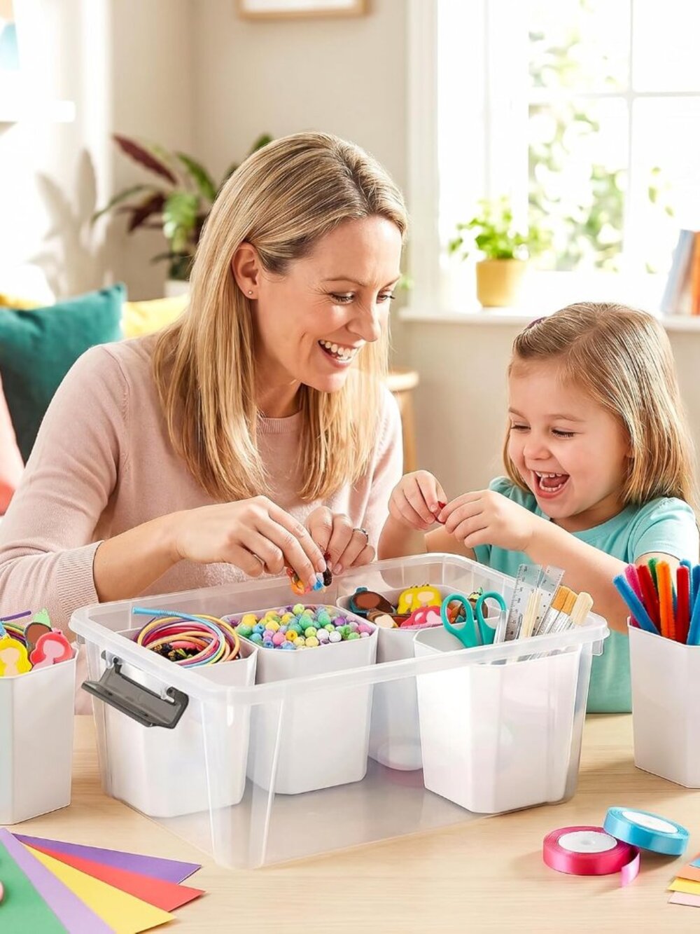 17 QT Plastic Storage Bins Clear Storage Box with Lids Multipurpose Stackable St - Picture 2 of 8